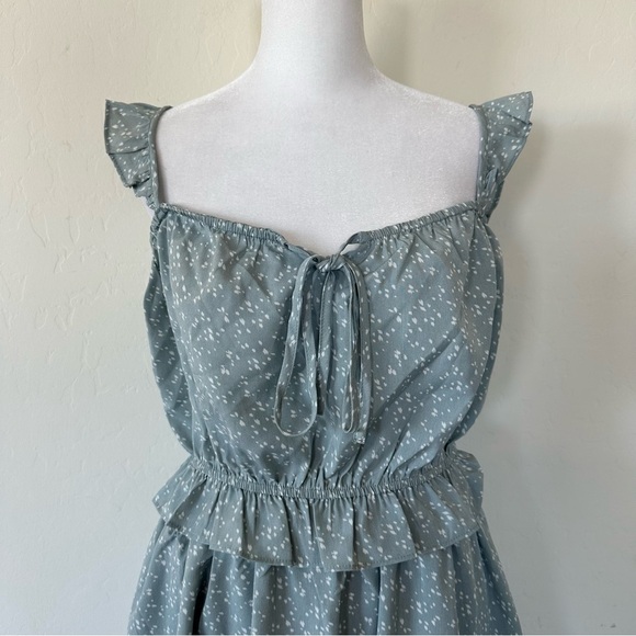 Paper Crane Boho White Artistic Dot Ruffled Two Piece Skirt Set Size Medium - Picture 2 of 16